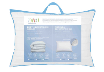 Подушка двухсторонная 50*70см Soft, съемный чехол микрофибра NOVEL *1/5