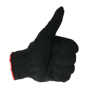 Перчатки ХБ б/покр 10кл (5 нитей) 44гр СТАНДАРТ черные (594Р) *10/200/400