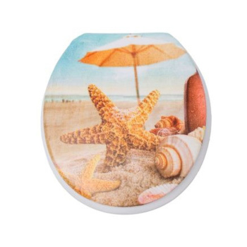Сиденье для унитаза Delphinium Морской бриз, 41х36х4 см, мульти