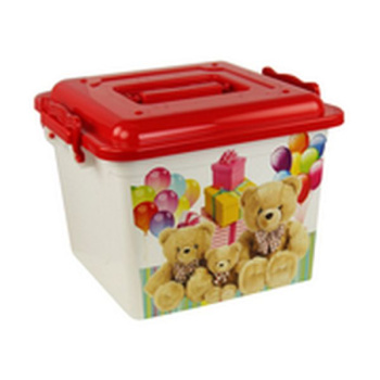 Контейнер пластмассовый АЛЬТЕРНАТИВА "Мишки" для хранения детский 8,5л