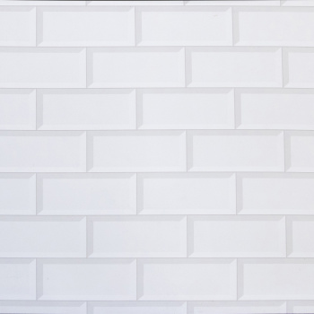 Панель АБС "Белая плитка" (фартук) (3,0*0,6м) *1