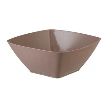 яяяСалатник пластм. "НУВО" 3,5л 263х263х105мм квадр. арт.345 ("Полимербыт") *1/20