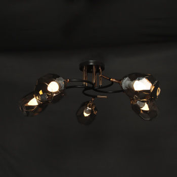 Люстра N4202/5 COFFEE+FGD 5*40W  E27 (d-670; h-310)  VERNER LIGHTING *1