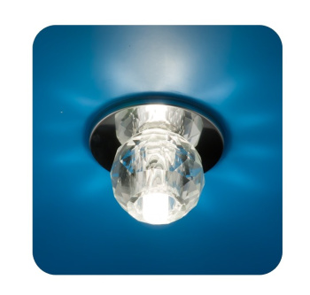 Светильник встраиваемый Ice 12 1 05 c огран.стеклом шар хром G4 *1