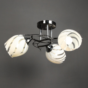 Люстра Verner Lighting А2312/3, 40 Вт, Е27, 3 лампы, черный/хром
