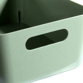 яяяКорзина для хранения пластм. "Scandi" 340х240х140мм 10,0л Зел./фл. арт.433222736("Бытпласт")*1/10