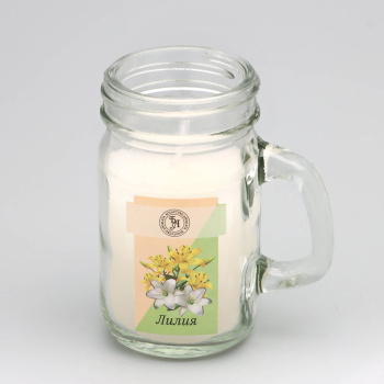 Свеча ароматическая в банке "Лилия", 7,2 х 8,5 см, 190 г  9485664
