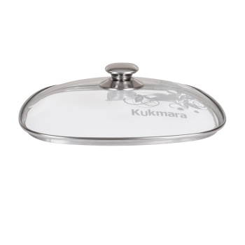 Крышка д/сковороды, кастрюли Стекл. с нерж.ободом,с пароотв. Квадр.26х26см с26-2т112 *1/10