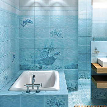 Декор Лазурь Beryoza Ceramica Морское дно бирюзовый 250*350мм Декор Лазурь Beryoza Ceramica Морское дно бирюзовый 250*350мм