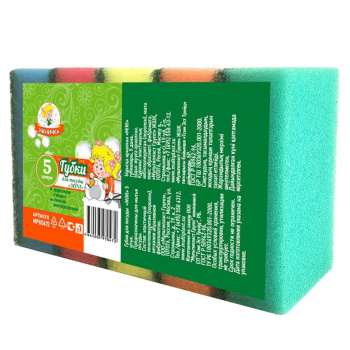Губки д/посуды MINI 5шт "Умничка" MPU0472 ("МультиПласт") *60 Губки д/посуды MINI 5шт "Умничка" MPU0472 ("МультиПласт") *60