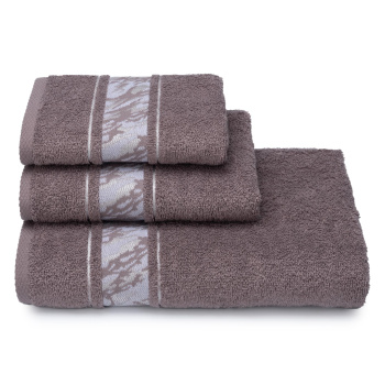 Полотенце махровое 70*130см Marble pattern цв.17-2601 бежевый 390г/м2 ПЛ-3501-5240 *3/12