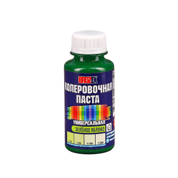 Колер паста BROZEX №25, 100 мл, зеленое яблоко