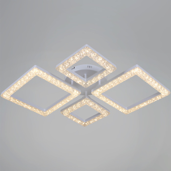 Люстра 88120-0.3-2+2C WH LED 3000-6500К 88W ПДУ ПДУ+диммер S=16м2  *1