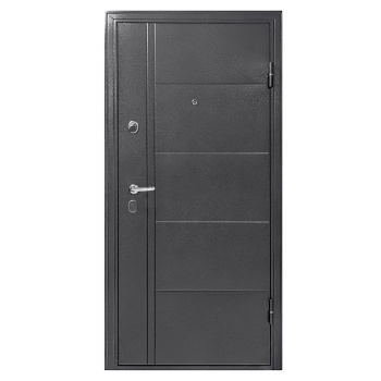 Дверь входная 2050х960х65 мм Форпост, правая, серебристый антик/белый матовый