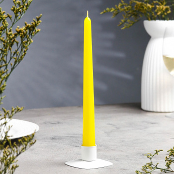 Свеча античная, 2,3х 24,5 см, 5 ч, 55 г, жёлтая 1575388