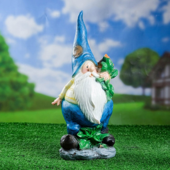 Садовая фигура "Гном островерхий с морковкой", 45х20 см   3142415