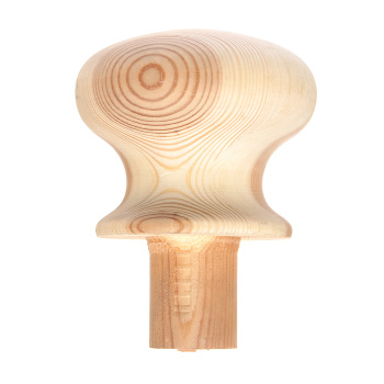 Шар для лестничного столба D 10 см Арелан, плоский, с ножкой, сосна