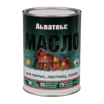 Масло для террас, лестниц, полов бесцветный 0,75 л Акватекс *1/6/576