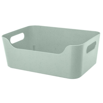 яяяКорзина для хранения пластм. "Scandi" 340х240х140мм 10,0л Зел./фл. арт.433222736("Бытпласт")*1/10