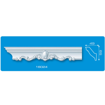 Плинтус потолочный "Формат" 13024 1,3м 34*38 (подходит для натяжного потолка) *66