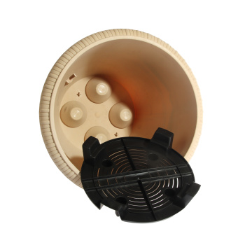 Кашпо пластм. "Lе Jardin"20,5л d верха 400мм h330мм дрен.реш.,прикорн.вент. Зол.мрам.106-3*1/10