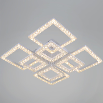 Люстра 88120-0.3-4+4C WH LED 3000-6500К 176W ПДУ ПДУ+диммер S=32м2  *1