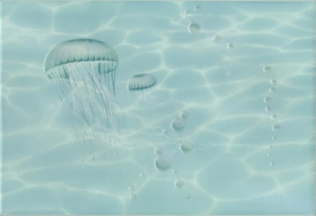 яяяДекор Лазурь (Б) Медуза бирюзовый 250*350 (1*9) Березакерамика