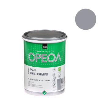 Эмаль акриловая серая 1 кг Ореол *1/6/336
