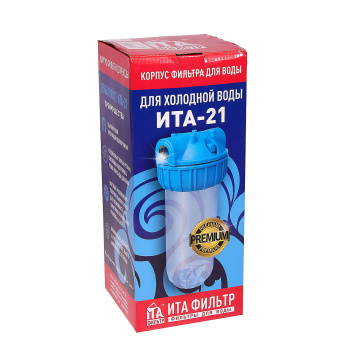 Корпус фильтра ITA 10SL 1/2'' прозрачный ИТА-21 Премиум  *1/12