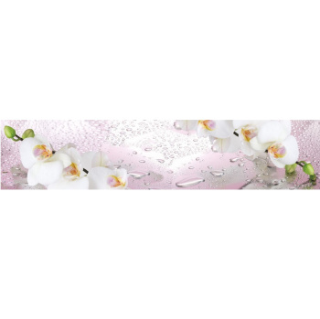 Панель АБС Фотопечать "Орхидеи в каплях" (фартук) (3,0*0,6м) *1