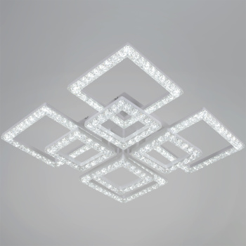 Люстра 88120-0.3-4+4C WH LED 3000-6500К 176W ПДУ ПДУ+диммер S=32м2  *1