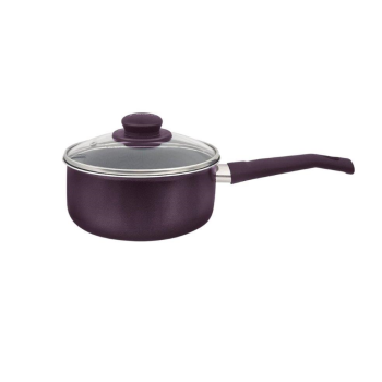 Кастрюля алюм.а/приг. Jarko "JOLIE" 1,7л d18см Длинн. ручка, Стек. крышка Jol-418-11 *1/6