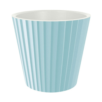 Кашпо пластм. "Sand"  2,0л d верха 160мм h146мм со вставкой Небесный IG640010020 *1/16