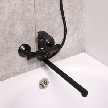 Смеситель для ванны "Potato" P22139HG длинный излив (черная бронза) *1/10