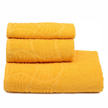 Полотенце махровое 50*90см Волна цв.1110 желтый ПД-2601-02057/305 *5/60
