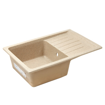 Мойка из искусственного камня прямоугольная песочная матовая AGATA 16Q5 (740х490 мм) *1