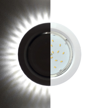 Светильник встраиваемый GX53 H4LD5300 Ecola Glass Стекл Круг с подсв.черн.хром SB53LDEFB *10/50