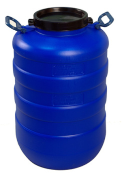 Бочка пластм. 40л с винт. крышкой, с навесн. ручк., горл.д.188мм, цветная ("Радиан" Ижевск) *1/3