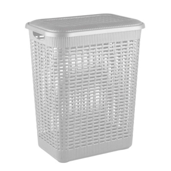 Корзина для белья пластм. 50л 420×310×560мм св.Серый арт.431293430 (Бытпласт) *16