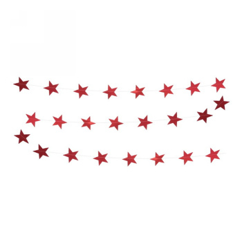 Растяжка "Звёздное сияние" 2,5 м 7 см , (24 штук), красный, глянец