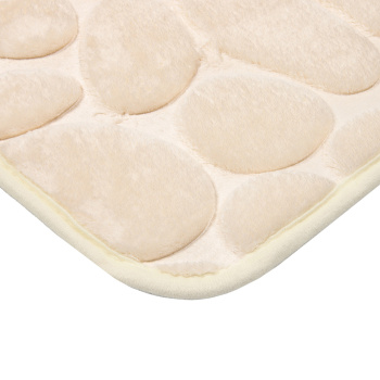 Коврик д/ванной "Камни" (50см х 80см) Молочный *1