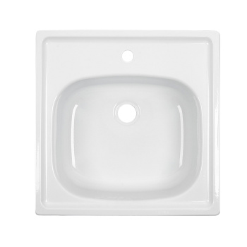 Мойка стальн. эмалир. ANTIKA 500*500мм белая орхидея (с кронштейнами и метизами)