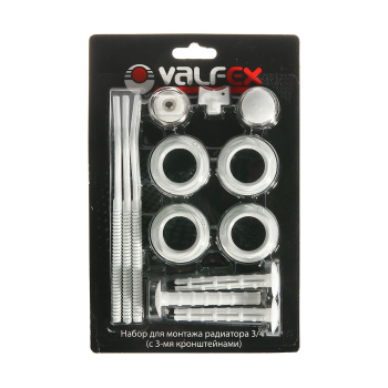 Набор для монтажа радиаторов VALFEX, 3/4", с 3 кронштейнами
