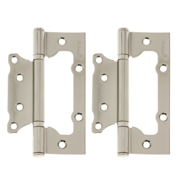 Петля без врезки 125*75*2,5мм НИКЕЛЬ матовый NIS (комплект 2шт.) AVERS *1/6/48