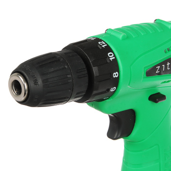 Дрель-шуруповерт 12В 1скор.0-600об/мин 32Нм 1,5Ач 1,5ч 1аккум LI-ION Green 12 Zitrek *1/12