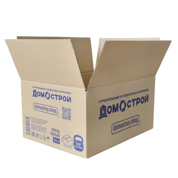 Коробка из гофрокартона ДомоСтрой, 400х300х200 мм Коробка из гофрокартона ДомоСтрой, 400х300х200 мм