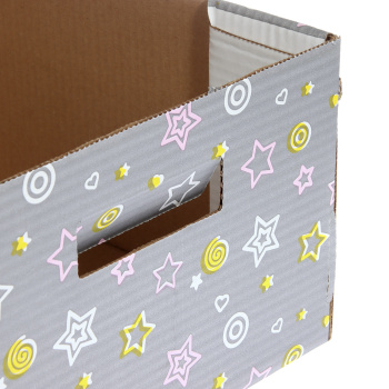 Коробка для хранения картон 370x280x180мм "Звездное небо" Д20104/№2 Звездн.небо *1/20