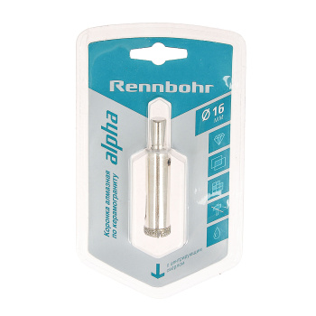 Коронка по керамограниту 16мм алмазная центрирующее сверло (676216) Rennbohr *1/10/300