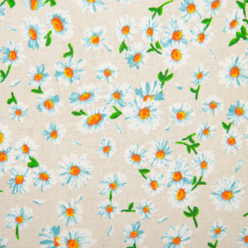 Килт жен. комбинированный, 75*145, полулён, Хл50%, лён50%, 160 г/м (Ромашка)