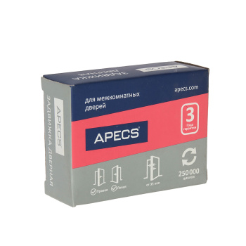 Задвижка дверная врезная APECS L-0126, цвет медь